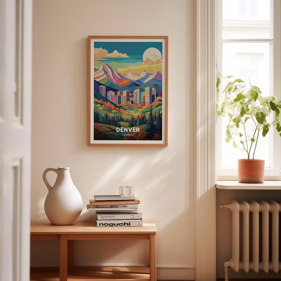 Denver Colorado Travel Poster, Mid Century Modern - Image 4
