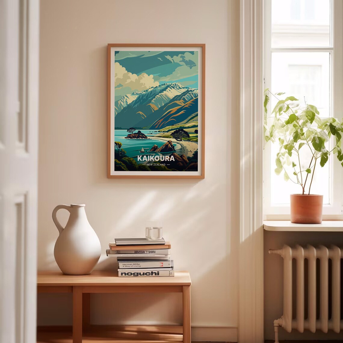 Kaikoura New Zealand Travel Poster, Scenic Landscape Art Print - Image 4