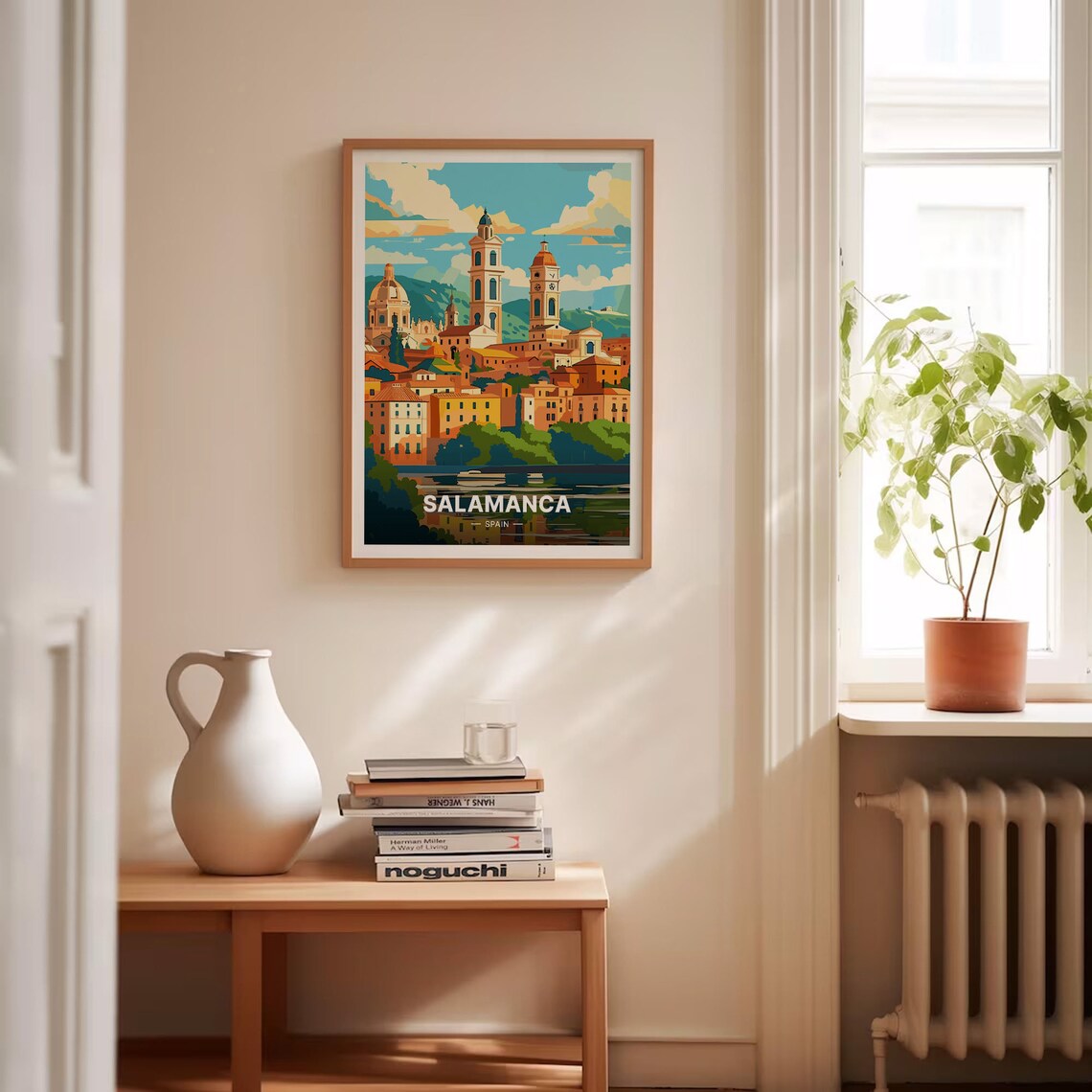 Salamanca Spain Vintage Travel Poster, Cityscape Art Print - Image 4