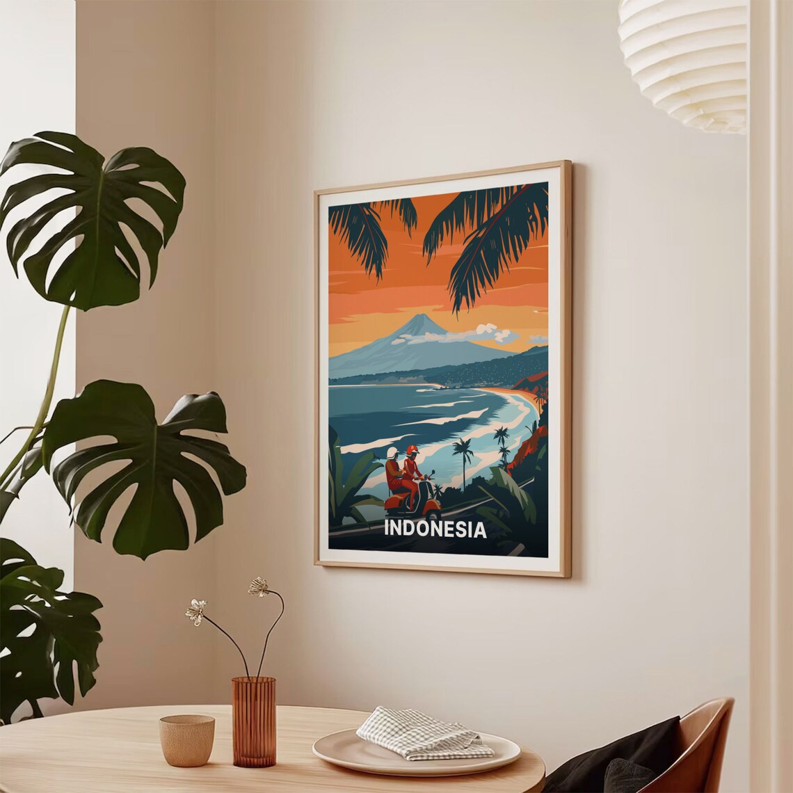 Indonesia Vintage Travel Poster, Adventure Aesthetic - Image 2