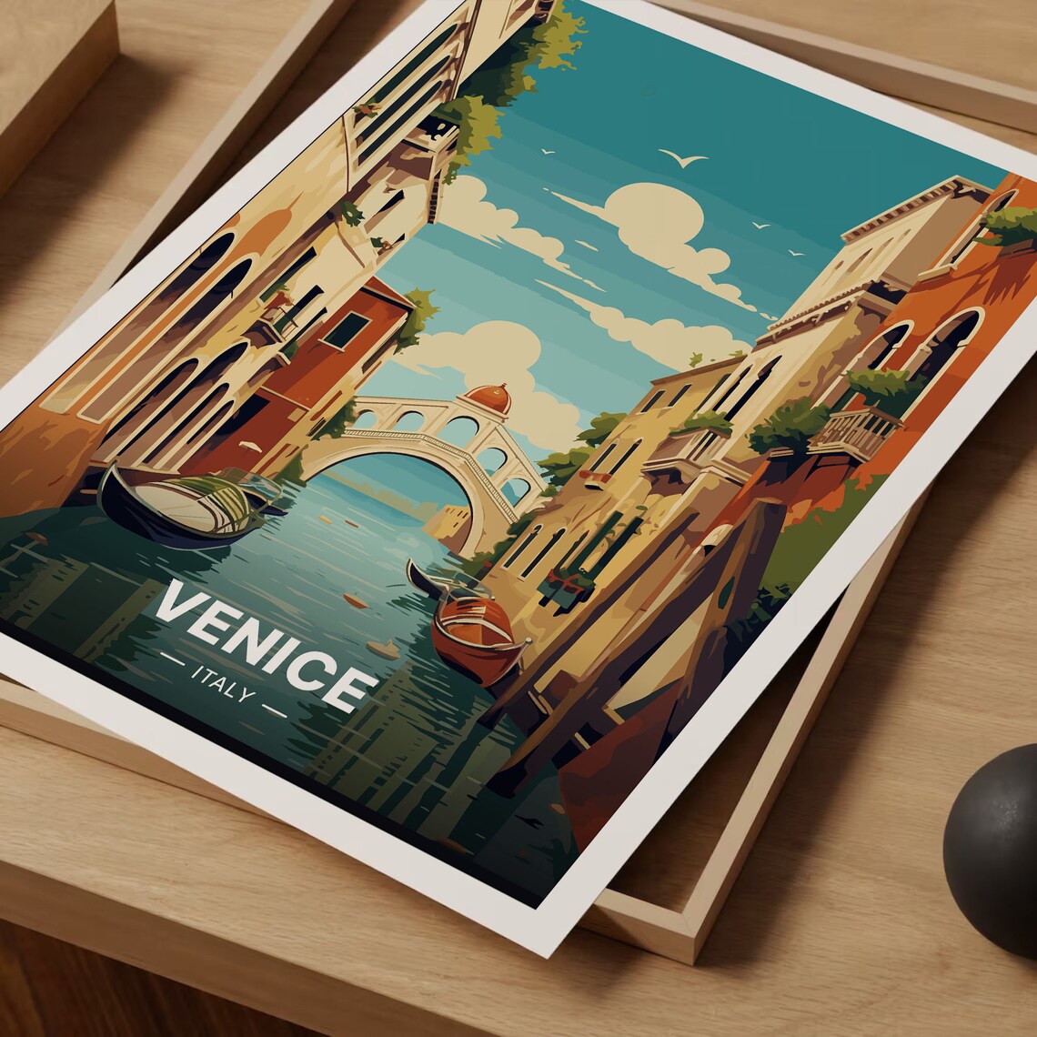 Venice Italy Vintage Travel Poster Art Print - Image 3