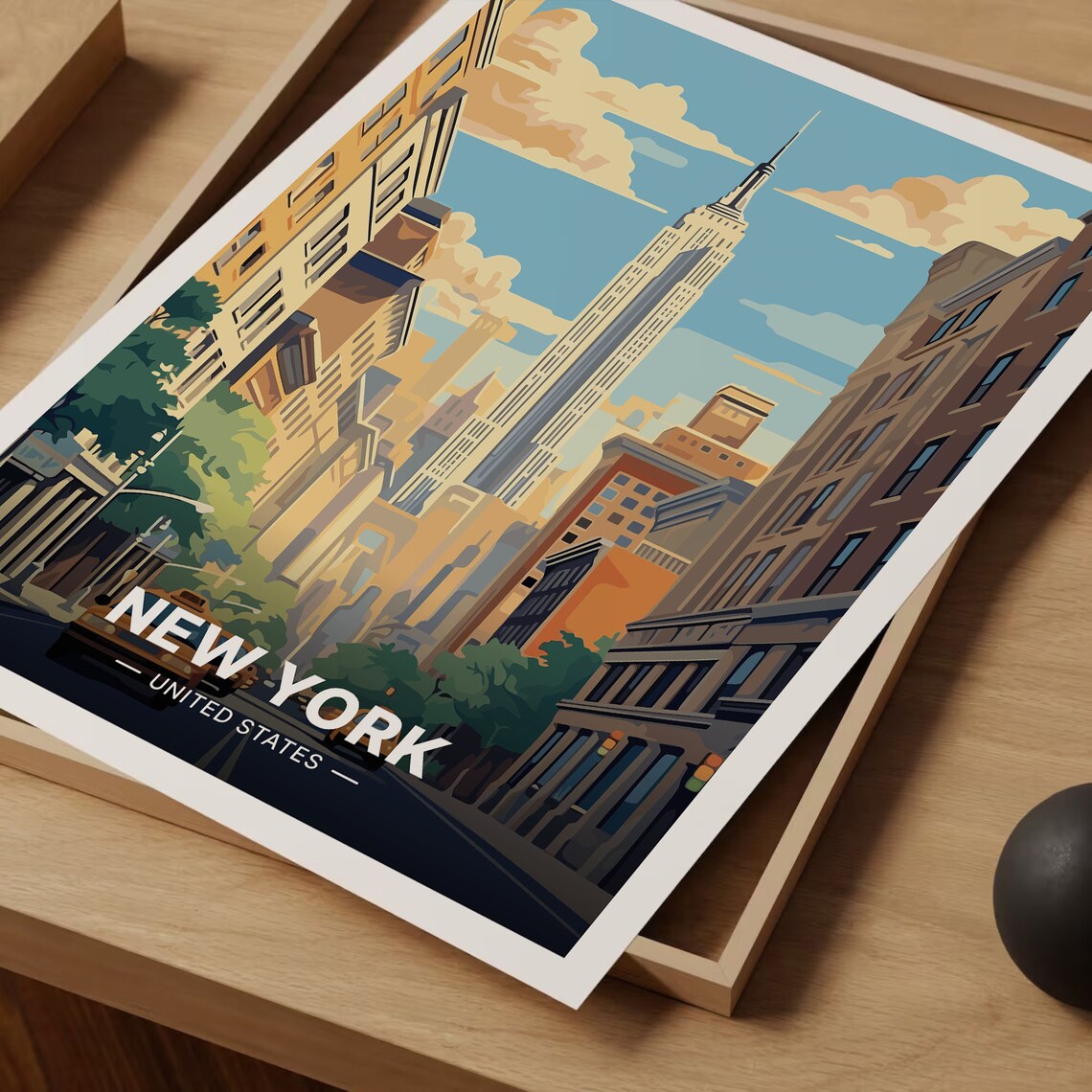 New York City Skyline Travel Poster, Urban Explorer - Image 3