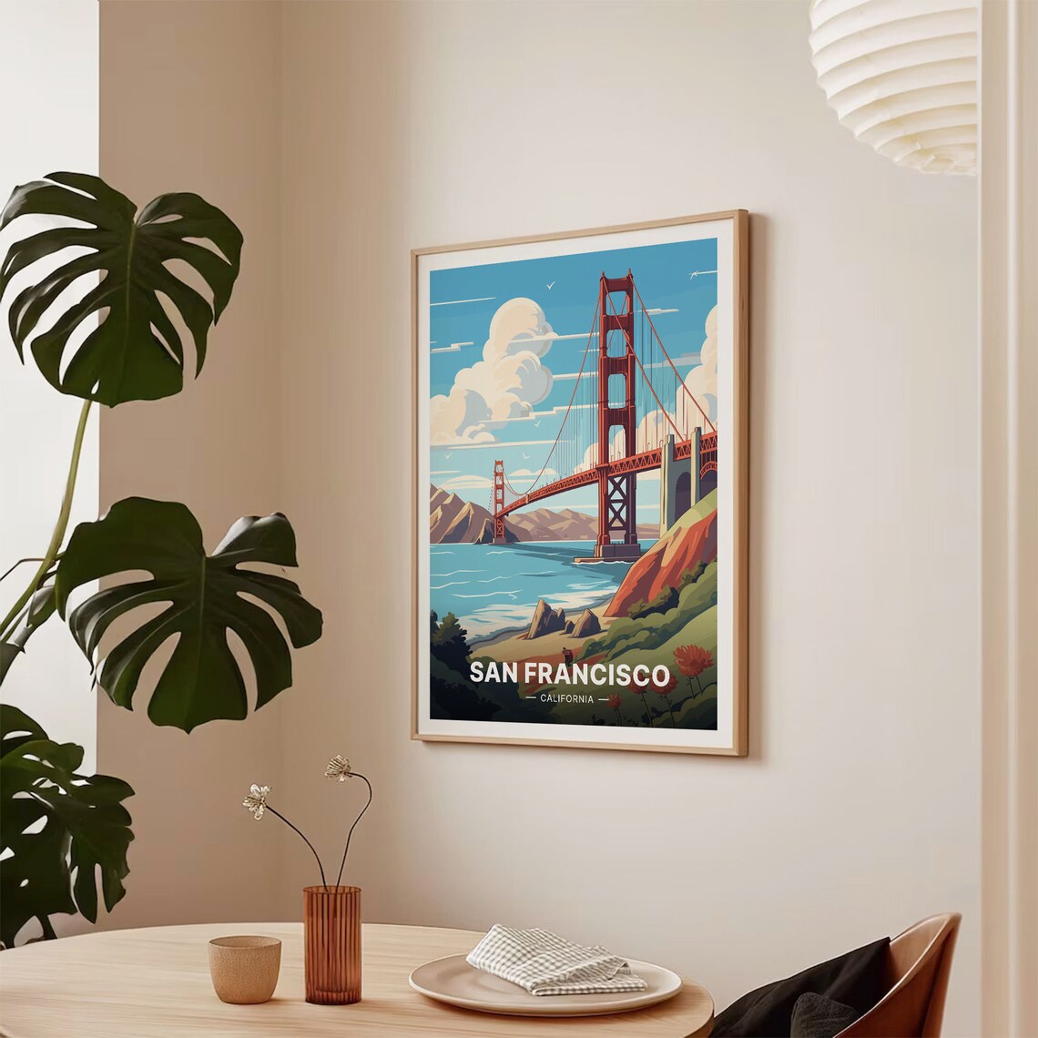 San Francisco Golden Gate Bridge Cityscape Poster - Image 2