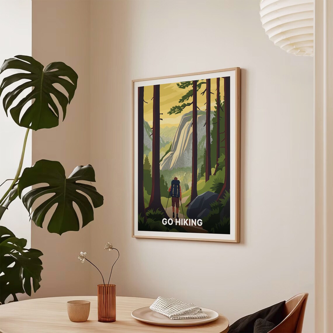 Hiking Adventure Vintage Mountain Travel Poster - Image 2