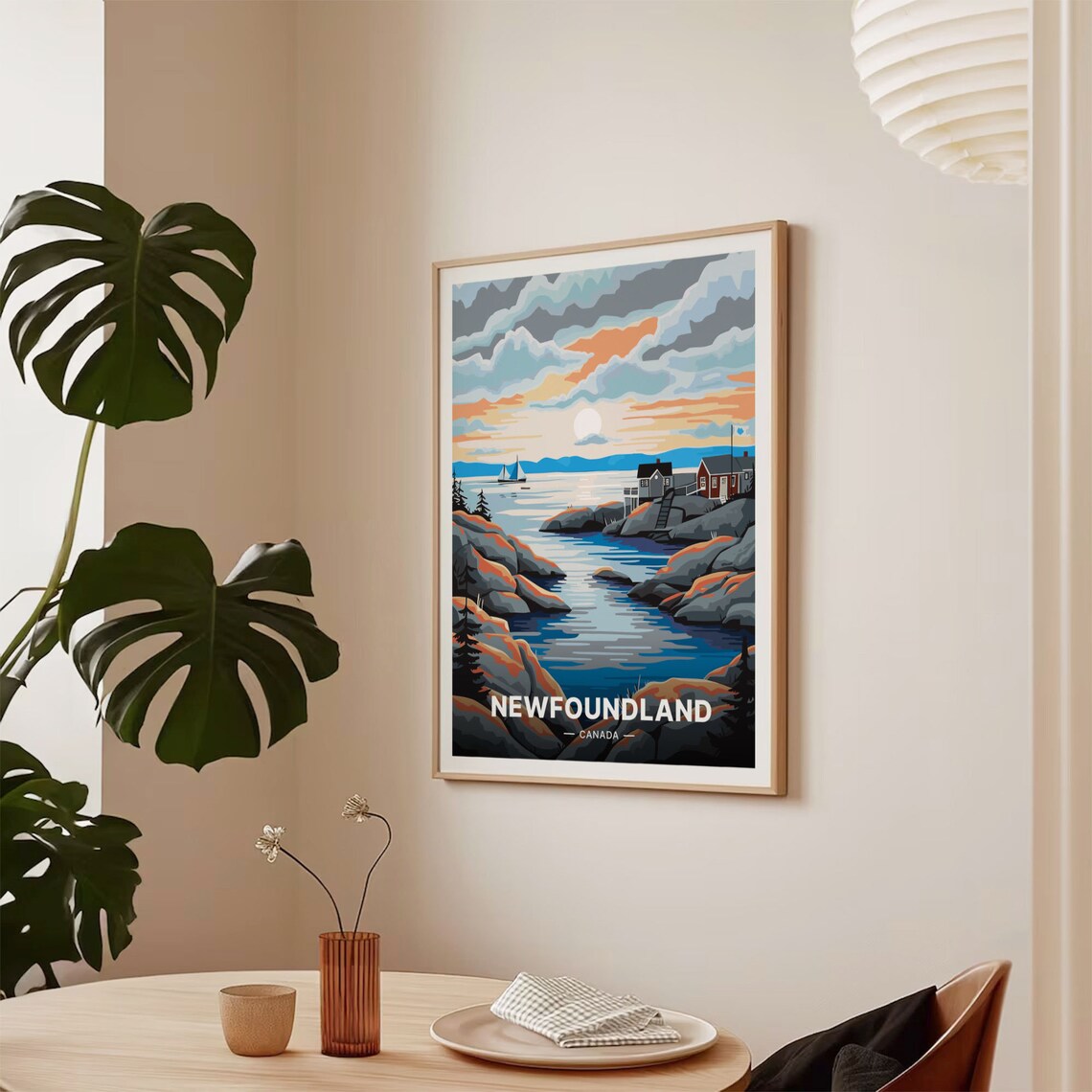 Newfoundland Travel Poster, Canada City Landscape - Image 2