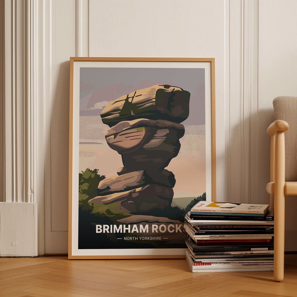 Brimham Rocks North Yorkshire Balanced Stone Rock Art Poster
