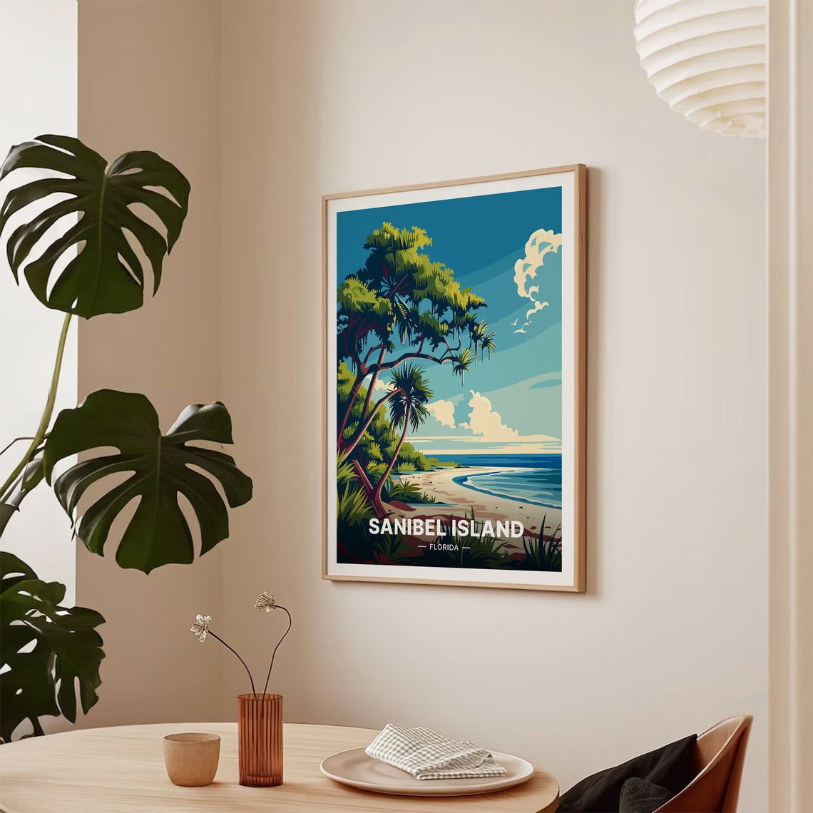 Sanibel Island Florida Tropical Gulf Coast Beach Travel Poster - Image 2