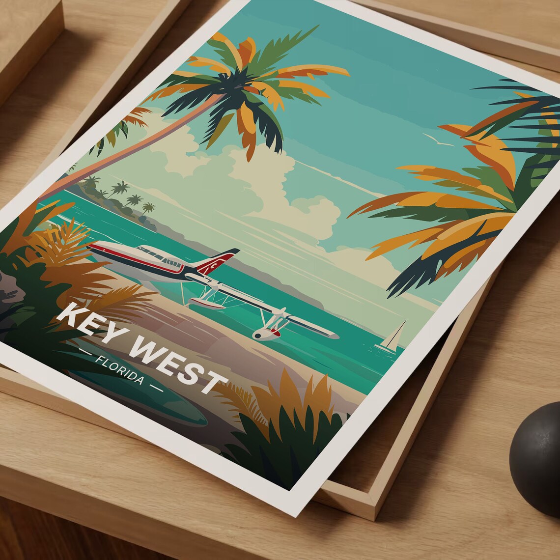 Key West Florida Keys Travel Poster, Home Decor - Image 3