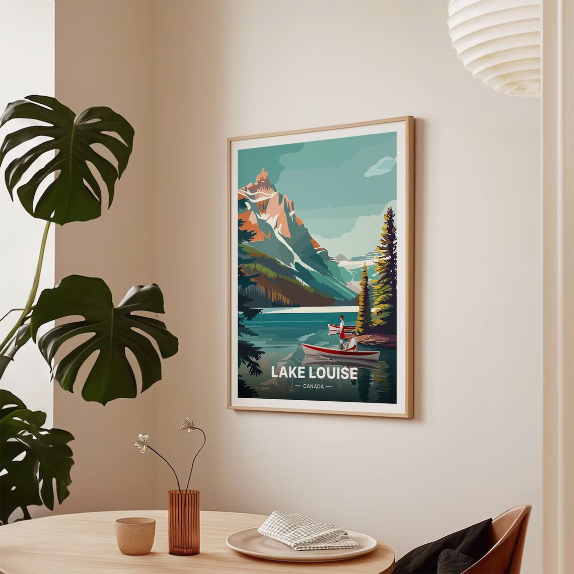 Lake Louise Banff Minimalist Landscape Travel Poster - Image 2