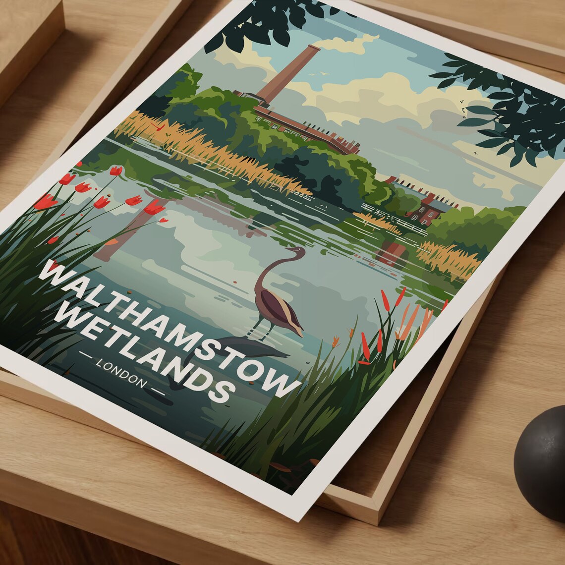 Walthamstow Wetlands, East London Travel Poster - Image 3