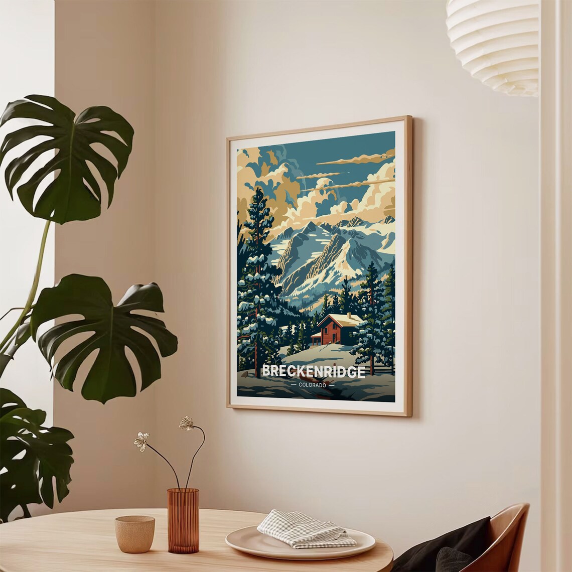 Breckenridge Ski Resort Travel Poster, Mountain Landscape - Image 2