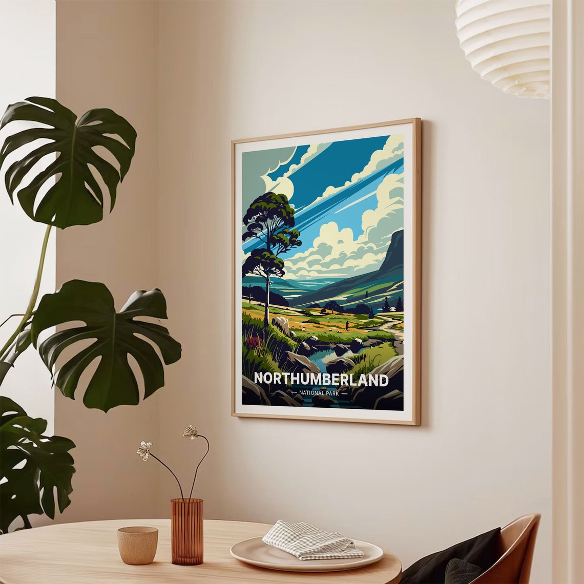 Northumberland National Park Moorland Pine Trail England Poster - Image 2