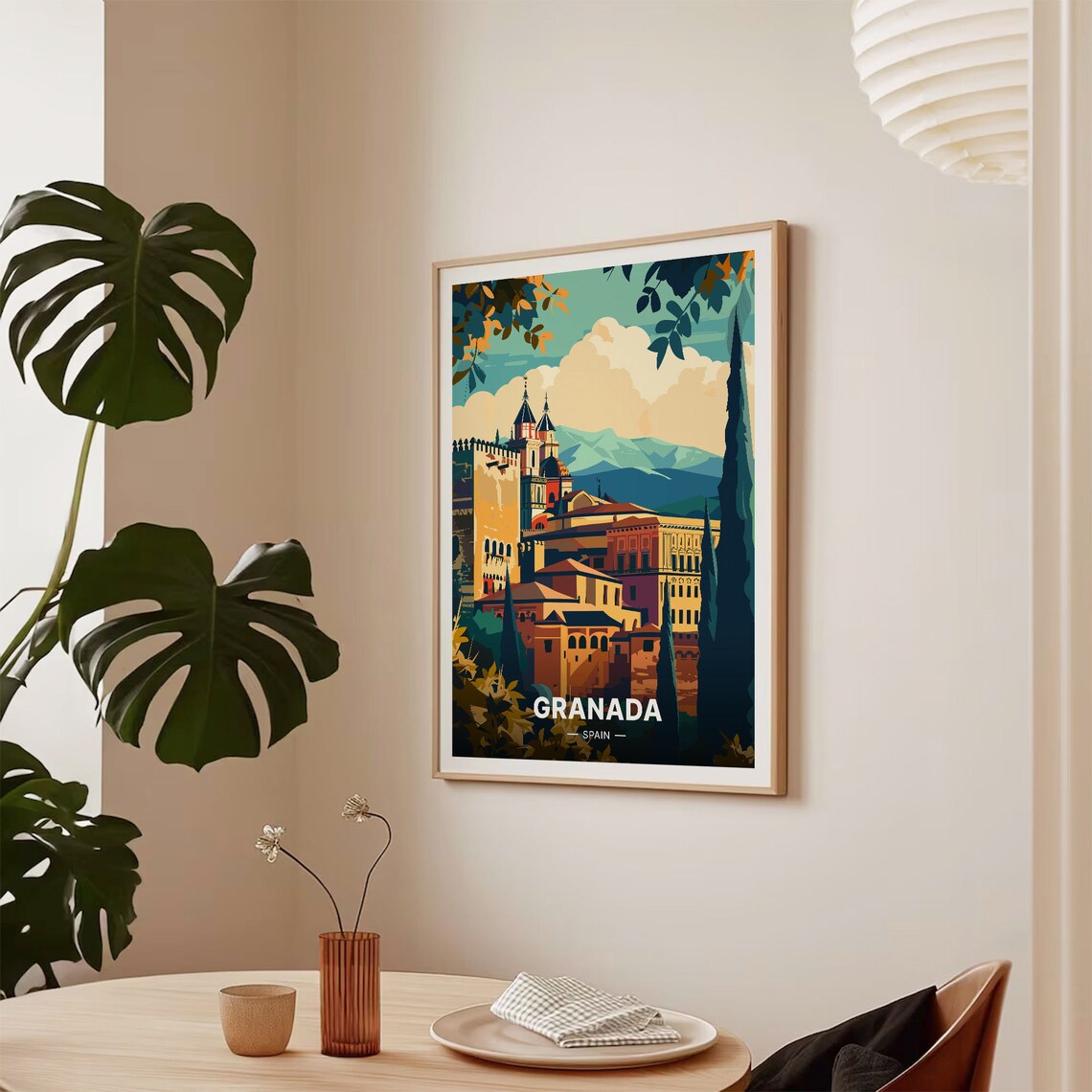 Granada Spain Travel Poster, Artistic Wall Decor - Image 2