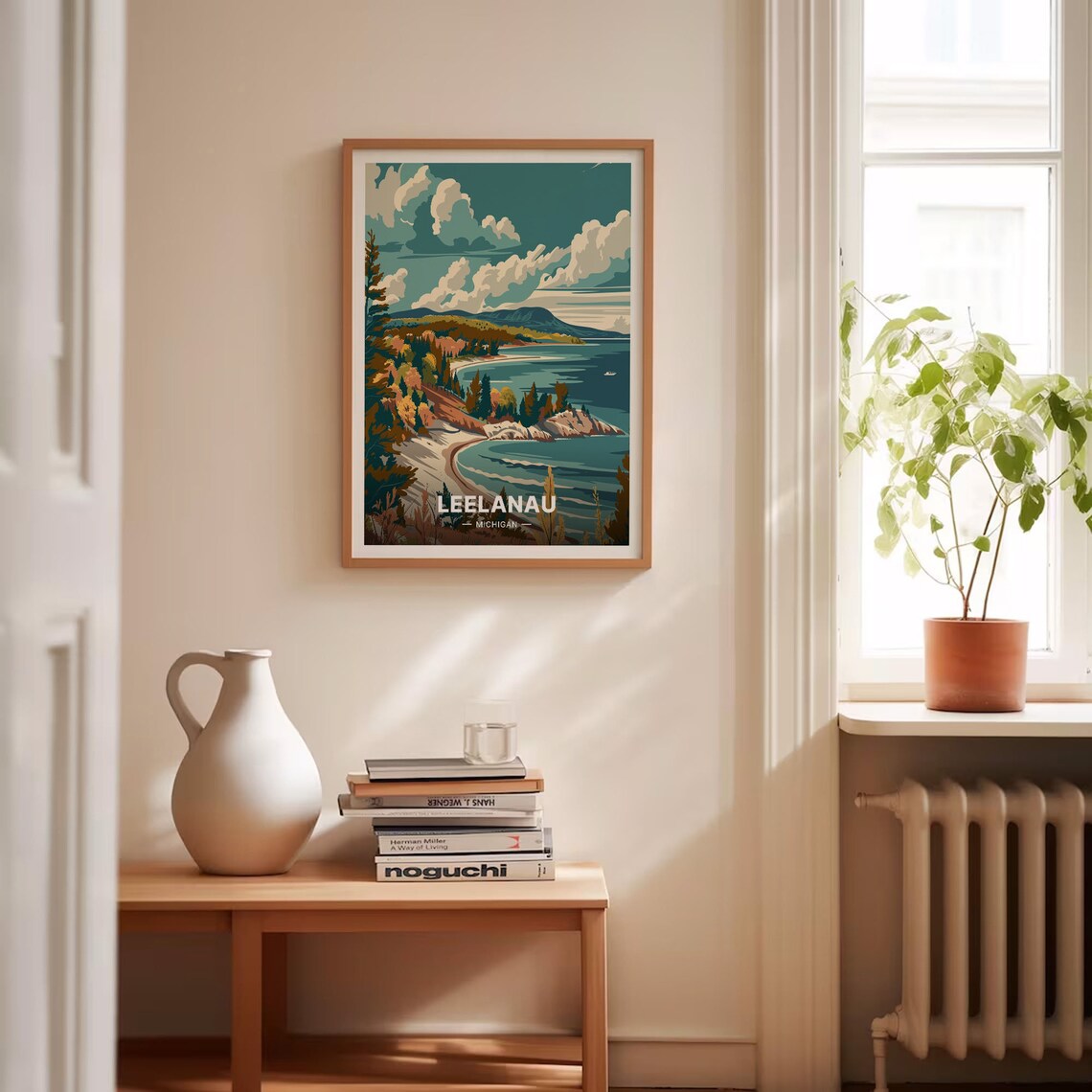 Leelanau Michigan Travel Poster, Scenic Landscape Art Print - Image 4