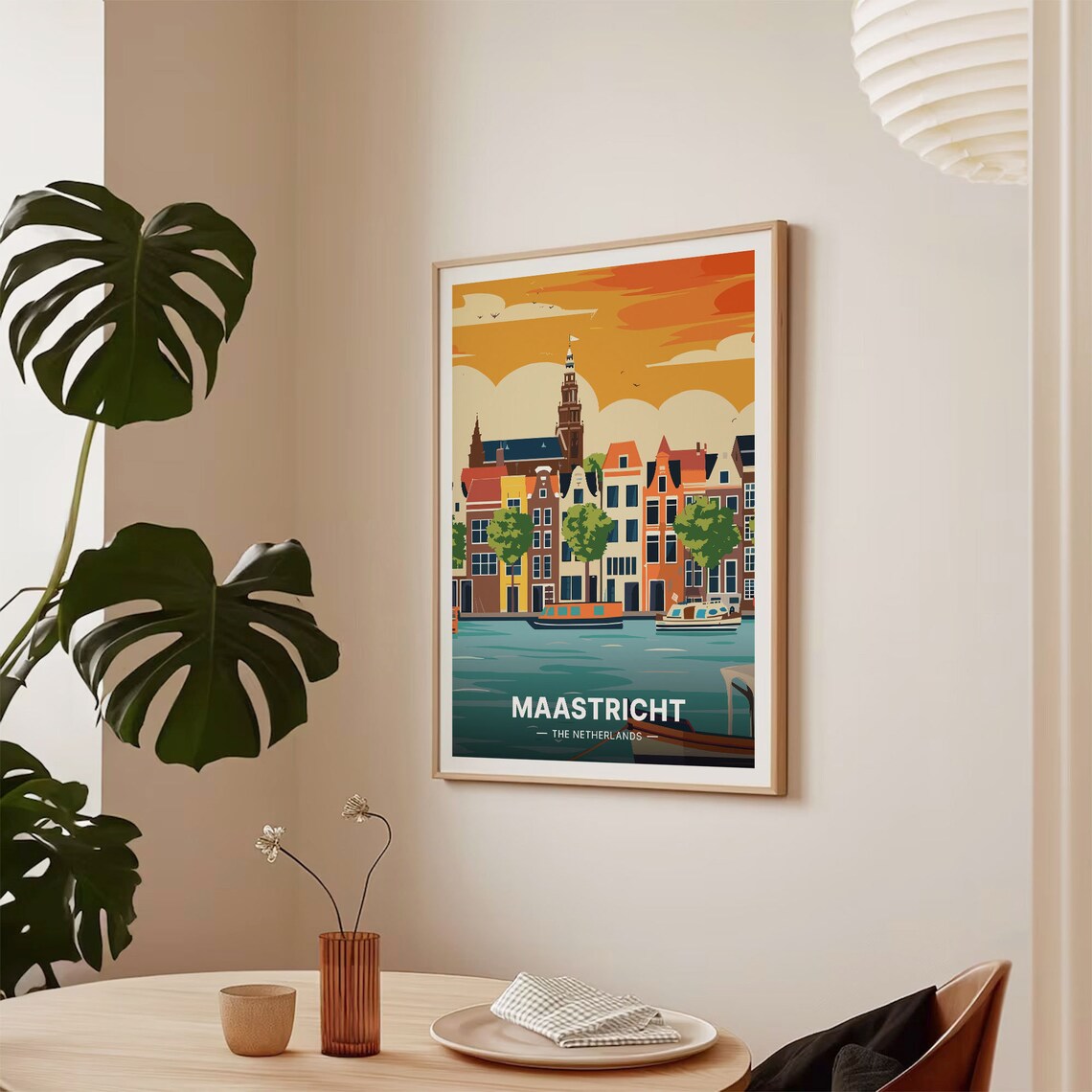Maastricht Netherlands Travel Poster, European Cityscape - Image 2