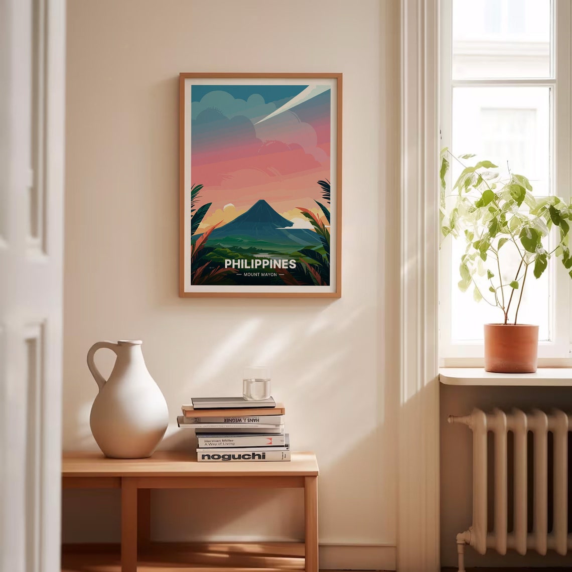 Mount Mayon Philippines Volcano Sunset Tropical Travel Poster - Image 4
