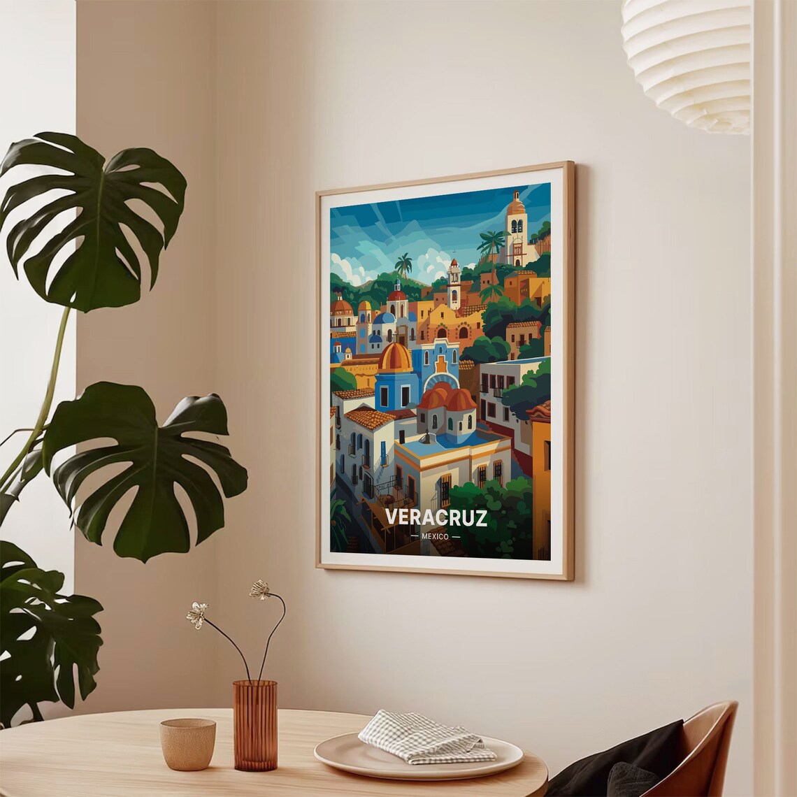Veracruz Travel Poster, Mexico Cityscape Art - Image 2