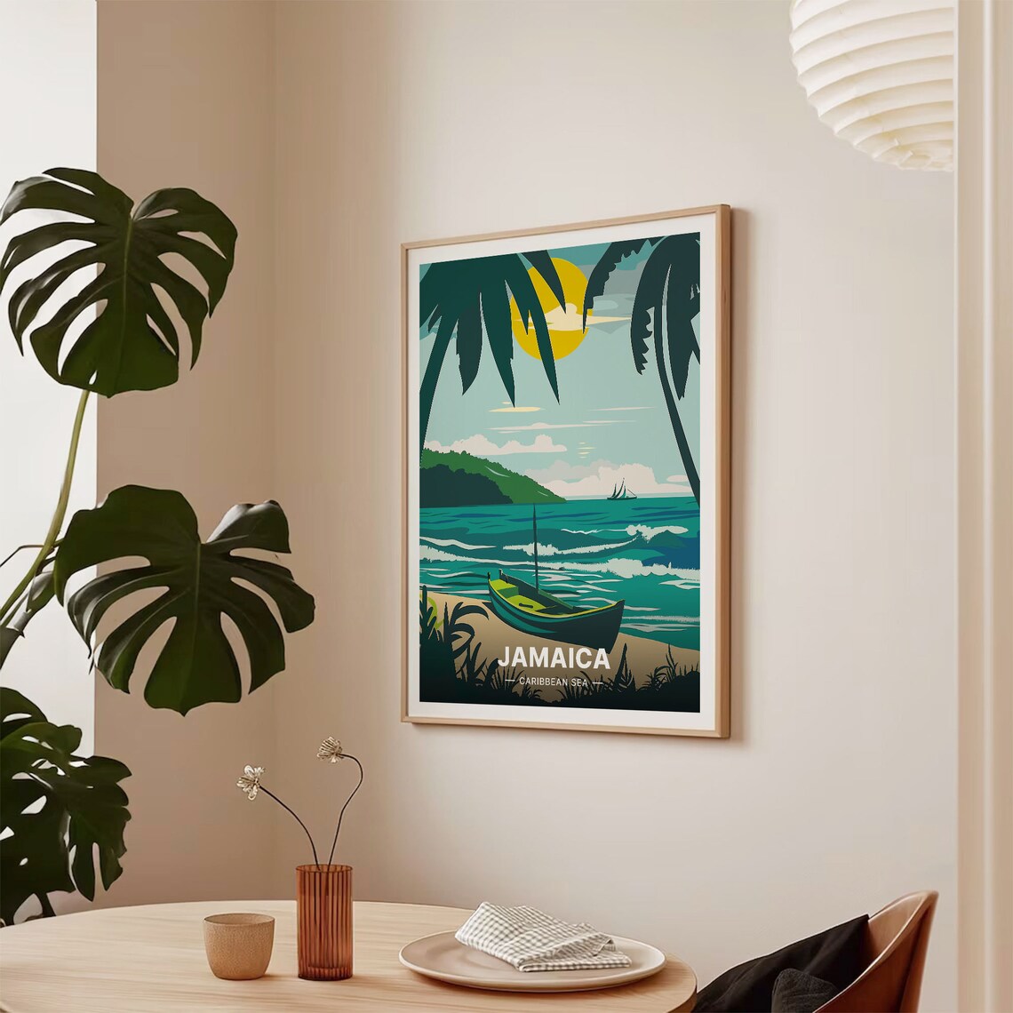 Jamaica Retro Travel Poster, Caribbean Destination Decor - Image 2