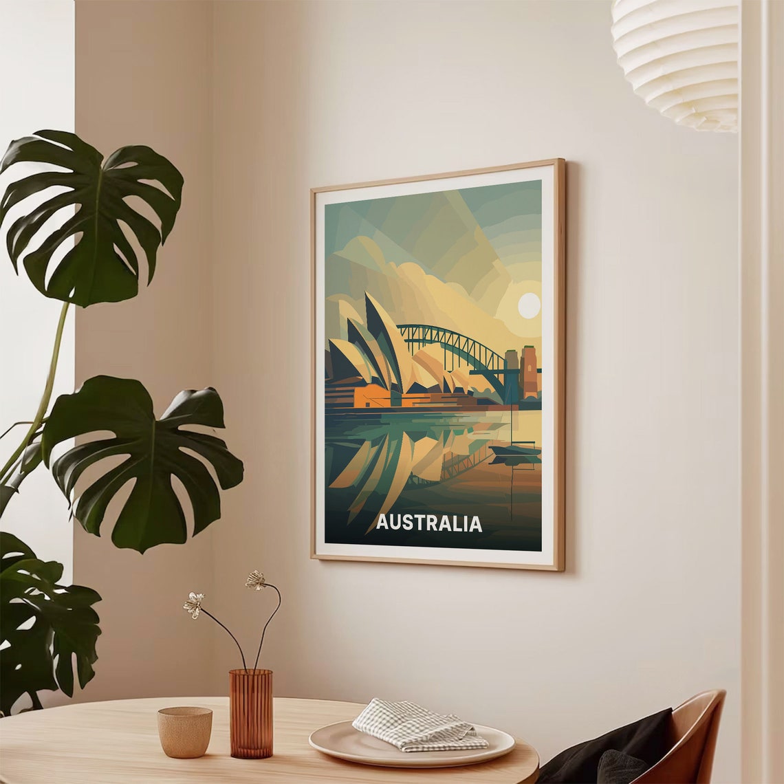 Australia Sydney Opera House Harbour Bridge Vintage Travel Poster Art - Image 2