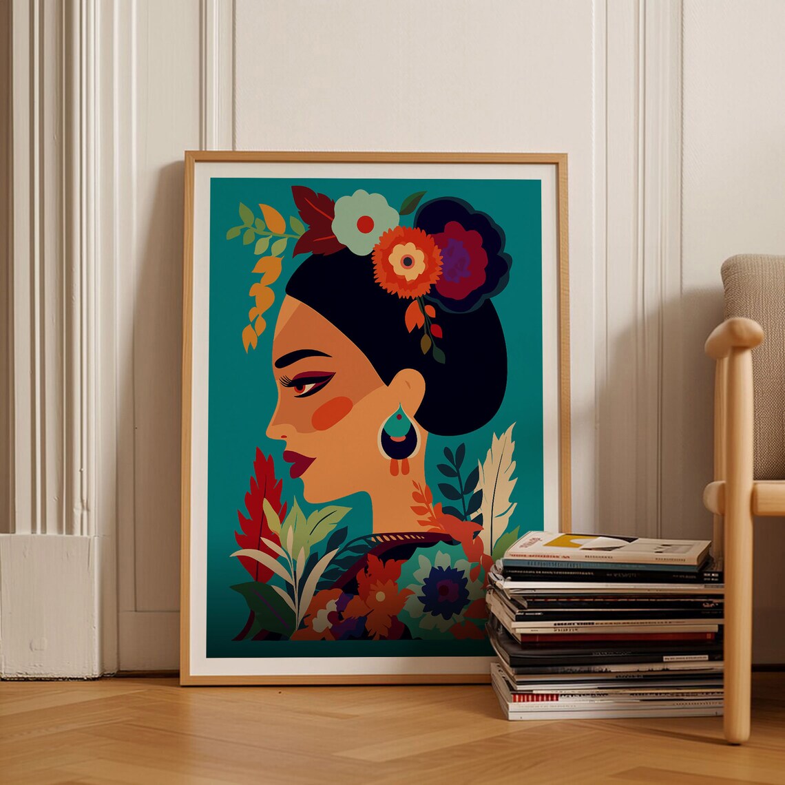 Latina Travel Poster, Eclectic Maximalist Art Print