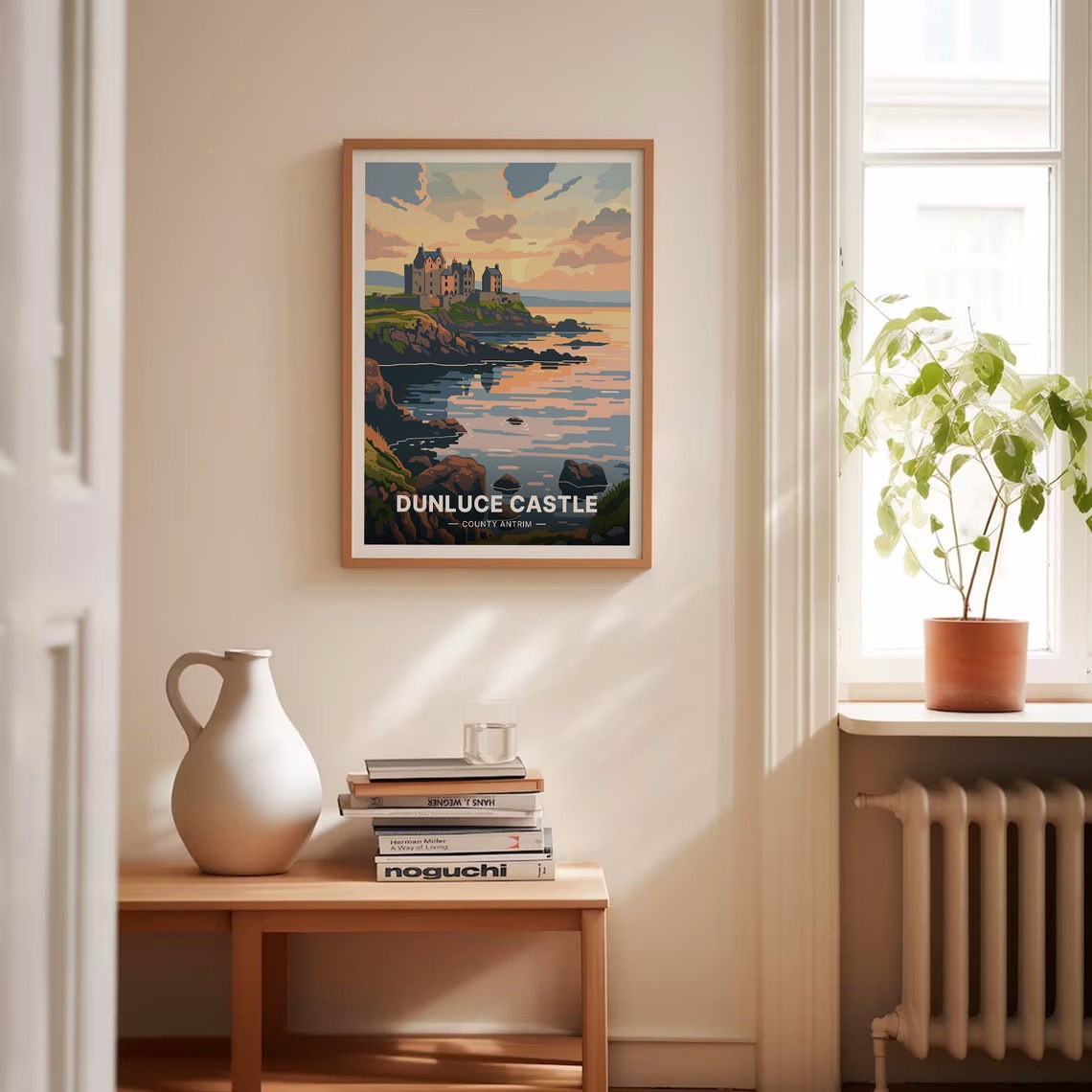 Dunluce Castle County Antrim Sea Cliff Ruins Sunset Travel Poster Art - Image 4