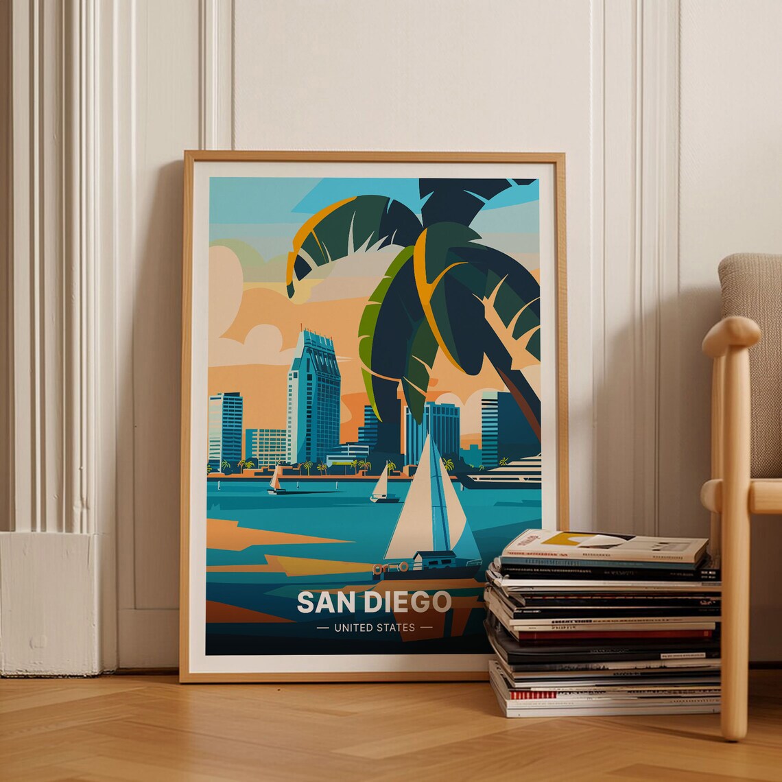 San Diego Travel Poster, California Travel Poster
