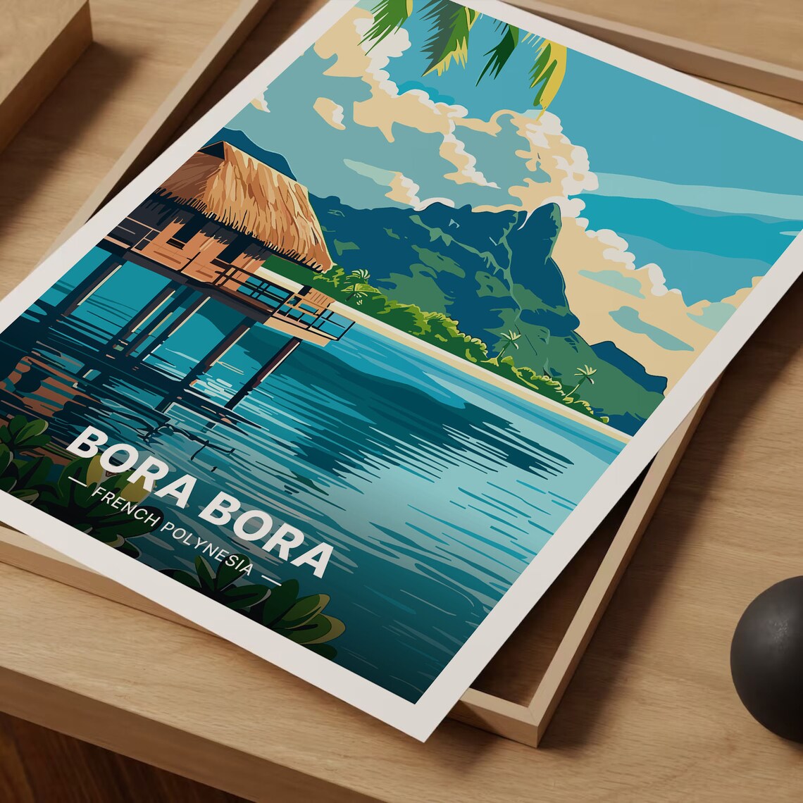 Bora Bora French Polynesia Travel Poster, Travel Poster - Image 3