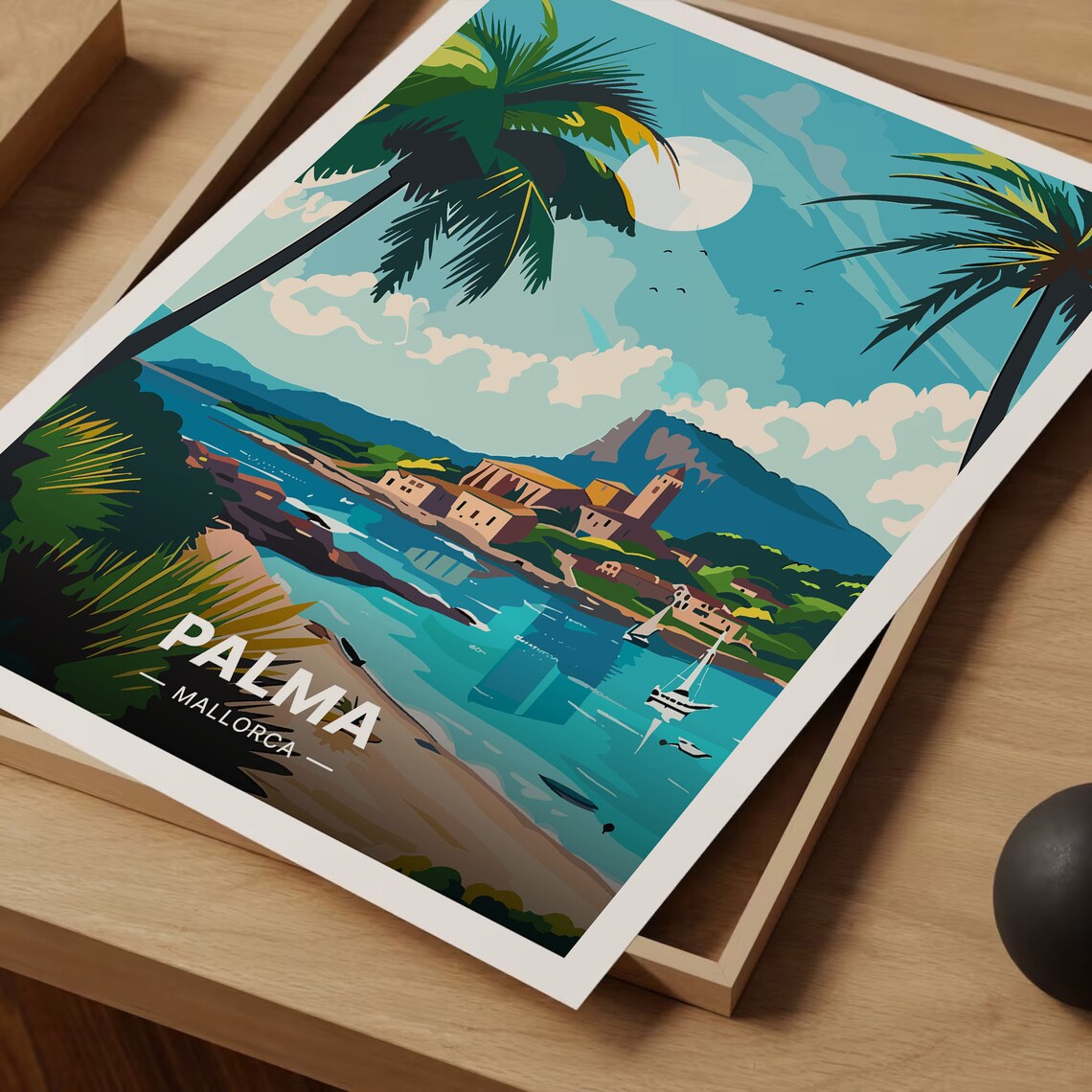 Mallorca Spain Travel Poster, Palma De Mallorca Art Print - Image 3