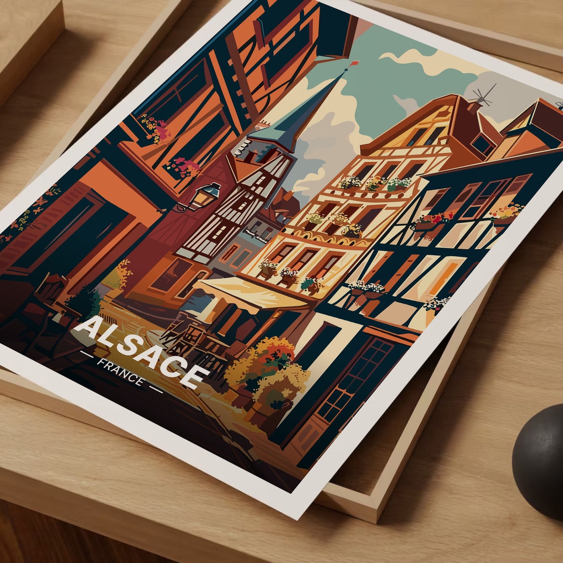 Alsace France Travel Poster Cityscape Wall Art Home Decor Gift For Travel Lovers France Wall Hanging C20 504 - Image 3