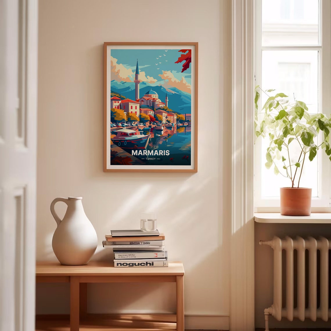 Marmaris Turkey Harbor Marina Mosque Waterfront Travel Poster - Image 4
