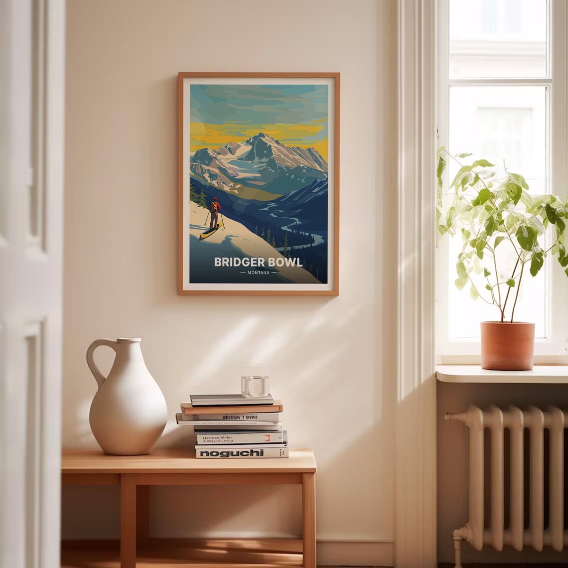 Bridger Bowl Montana Ski Travel Poster, Retro Decor - Image 4