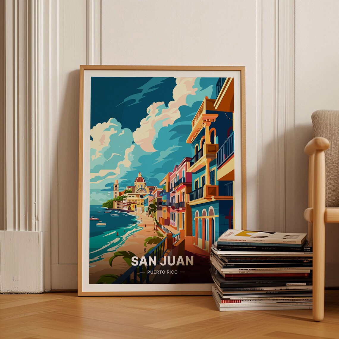 San Juan Travel Poster, Caribbean Destination Art Print