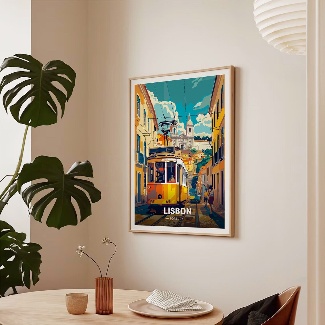 Lisbon Portugal Travel Poster, Vibrant Cityscape Art - Image 2