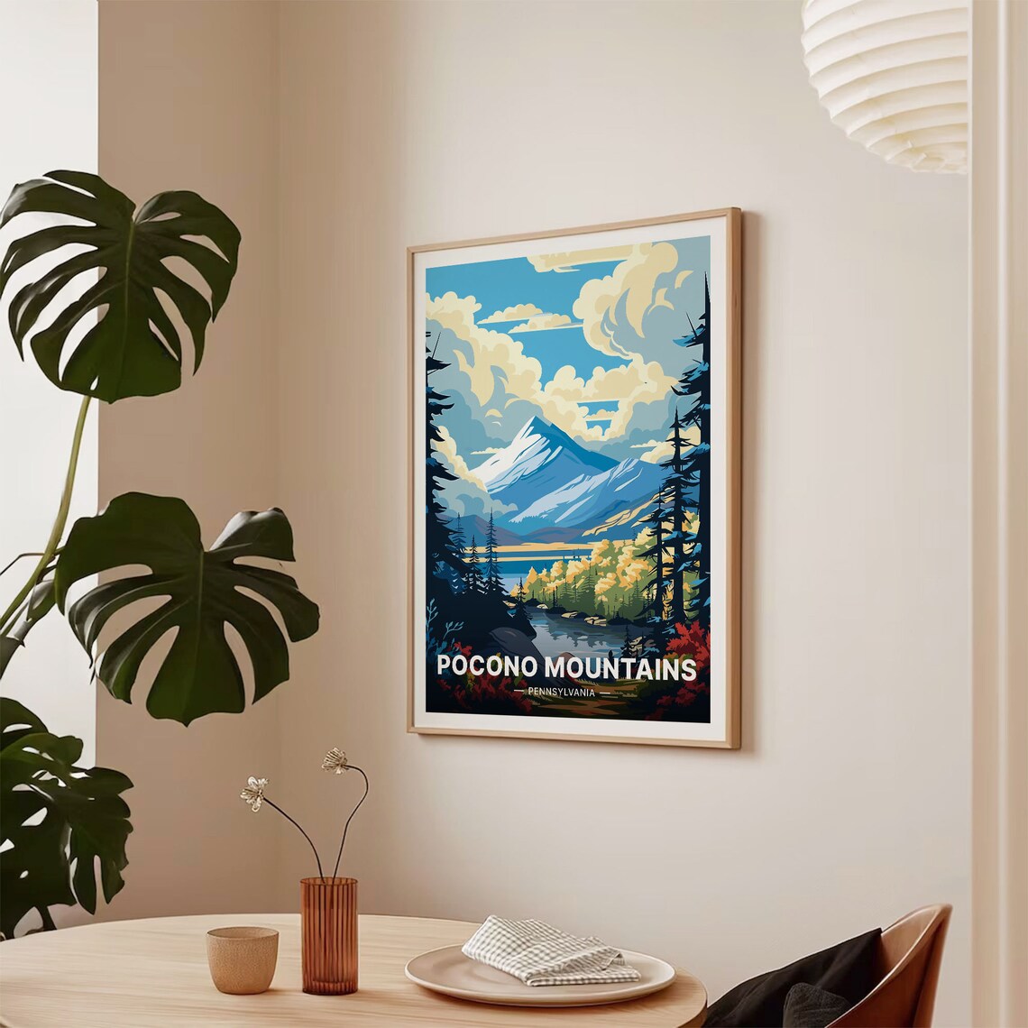 Pocono Mountains Pennsylvania Travel Poster Art Print - Image 2