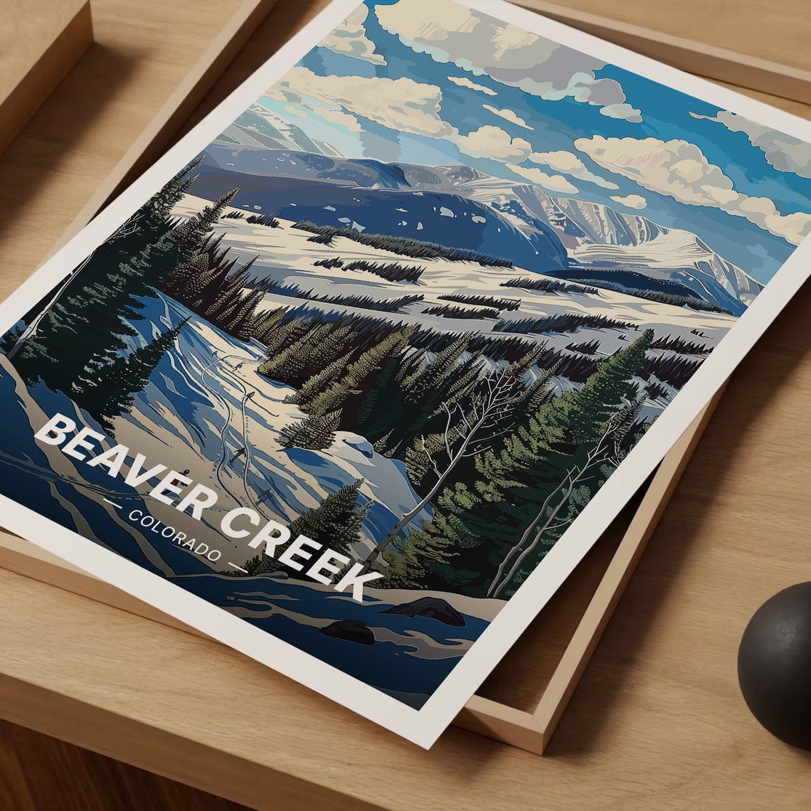 Beaver Creek Colorado Ski Resort Mountain Slopes Winter Poster - Image 3