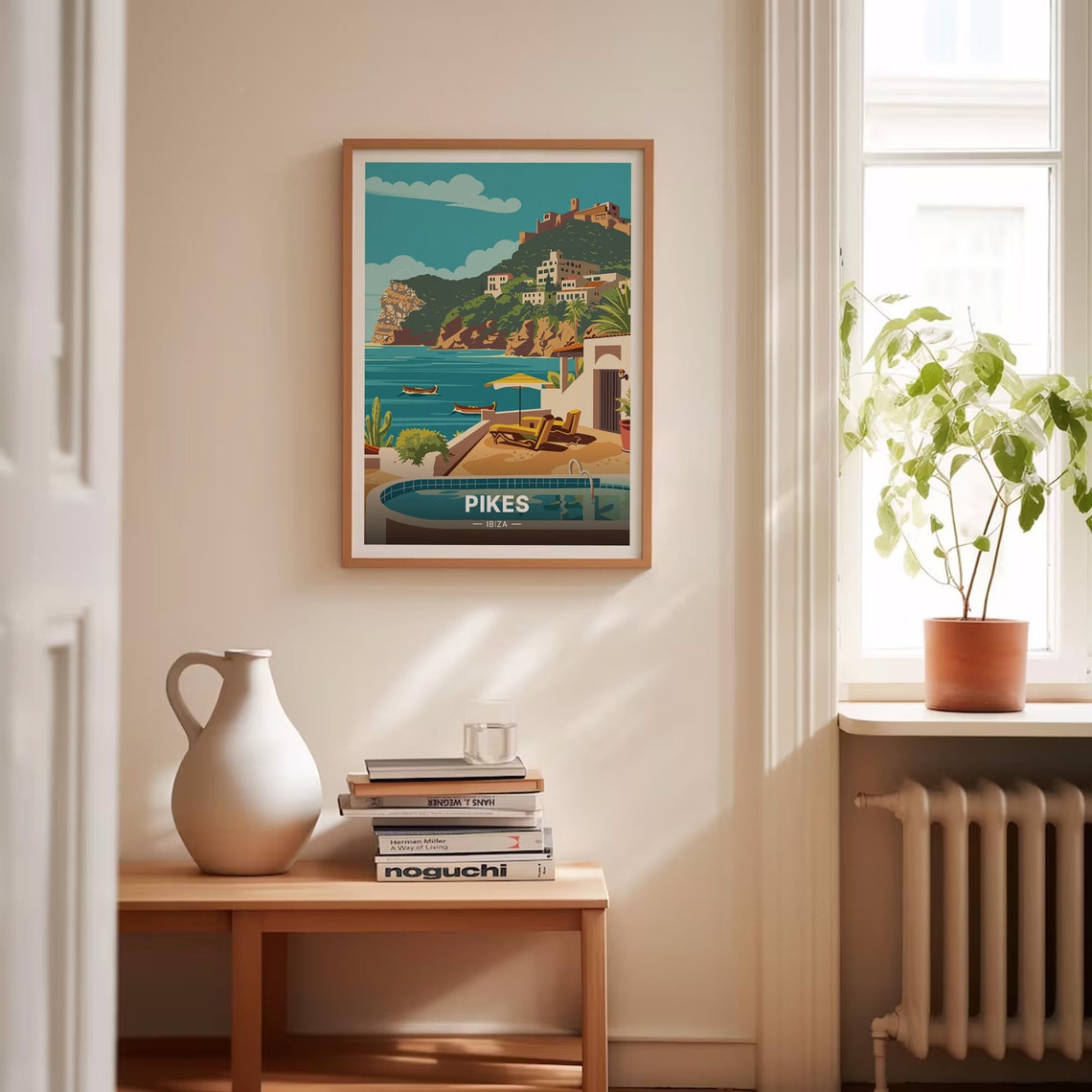 Pikes Ibiza Poolside Terrace Turquoise Bay Hillside Travel Poster - Image 4
