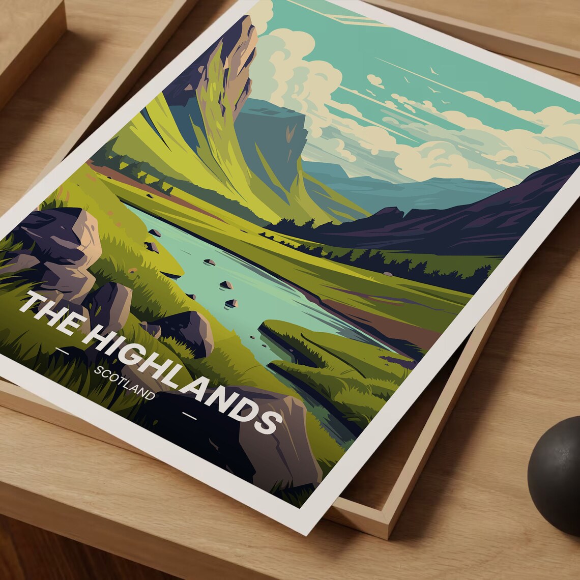 Scottish Highlands Travel Poster, Landscape Decor - Image 3