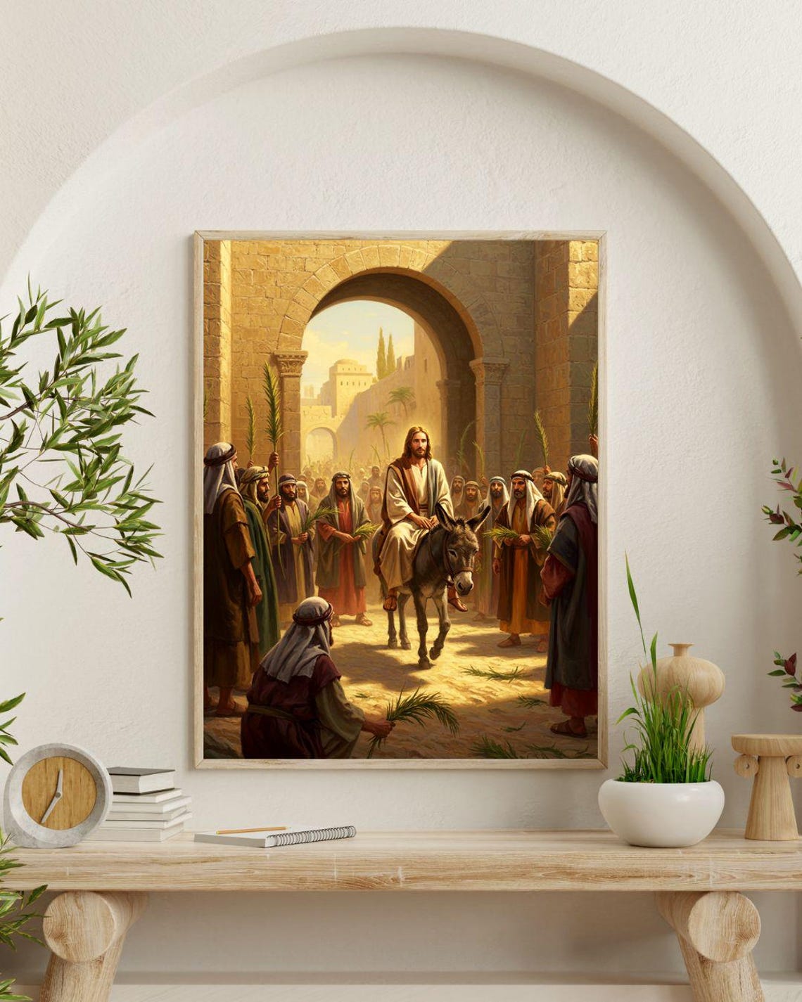 Jesus Christ Palm Sunday Triumphal Entry into Jerusalem Poster