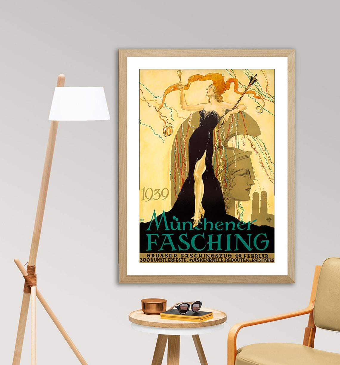 Munchener Fasching 1939 Munich Carnival Parade Vintage Poster - Image 2