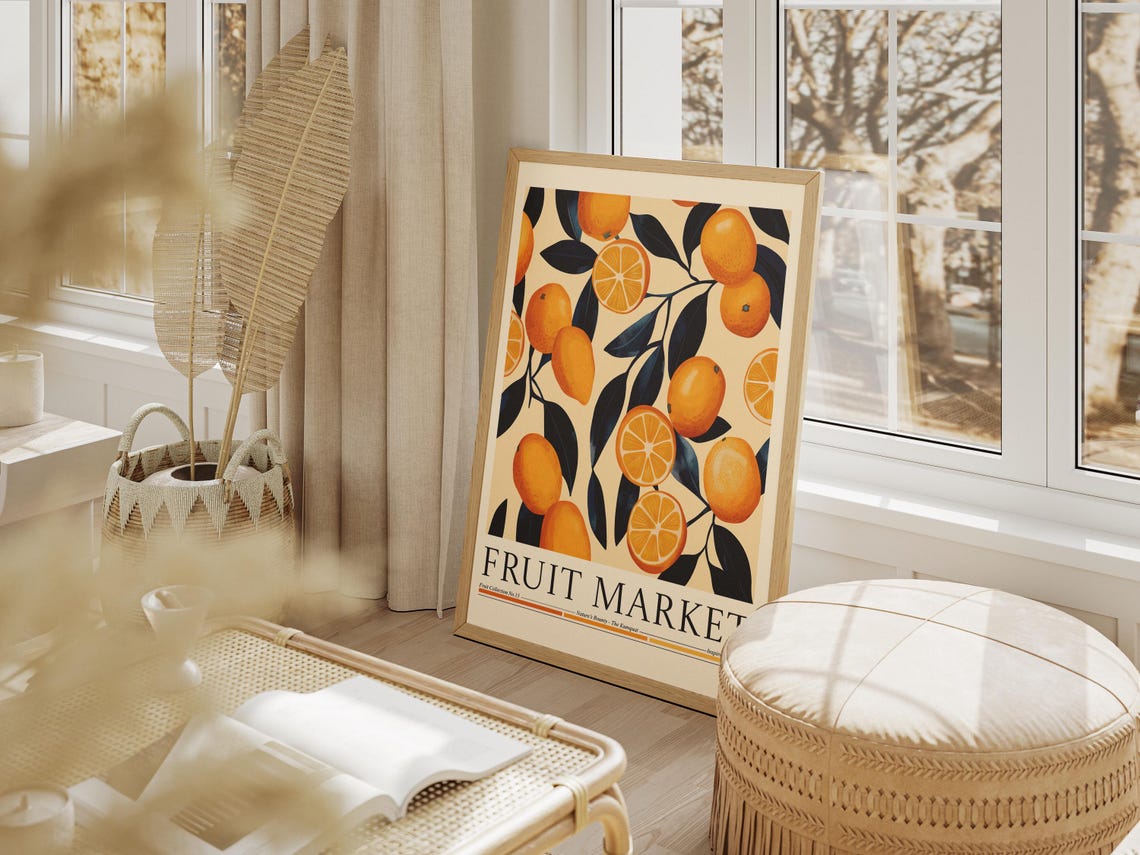 Kumquat Fruit Market, Kitchen Wall Art Print - Image 4