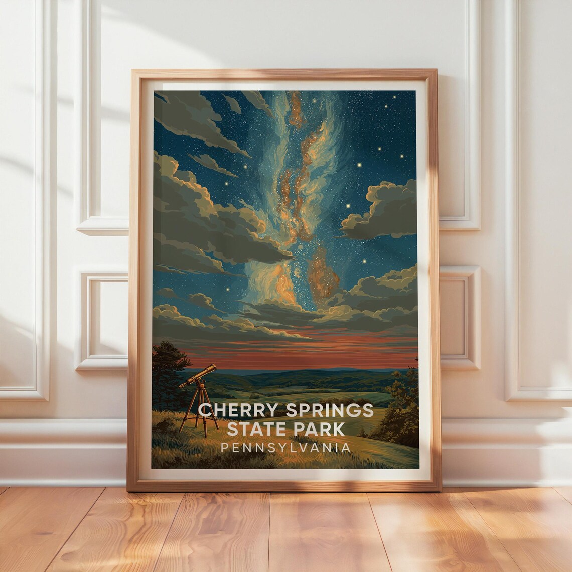 Cherry Springs State Park Vintage Pennsylvania Travel Poster