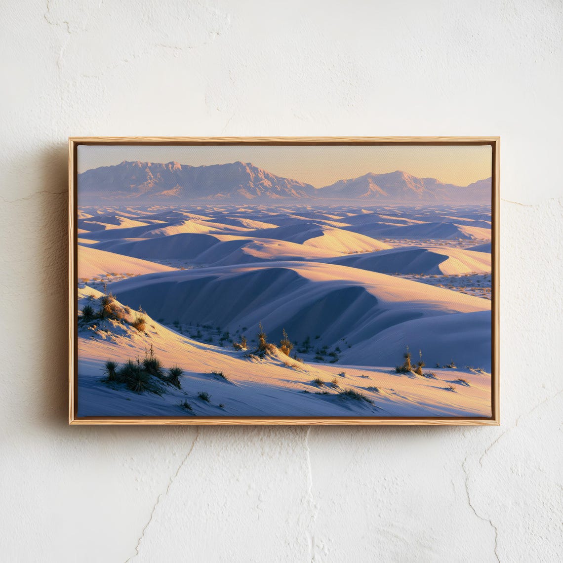 White Sands Gypsum Dunes Sunset Vintage Desert Landscape Poster
