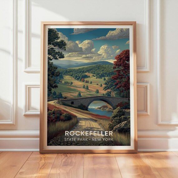 Rockefeller State Park Vintage Travel Poster, New York