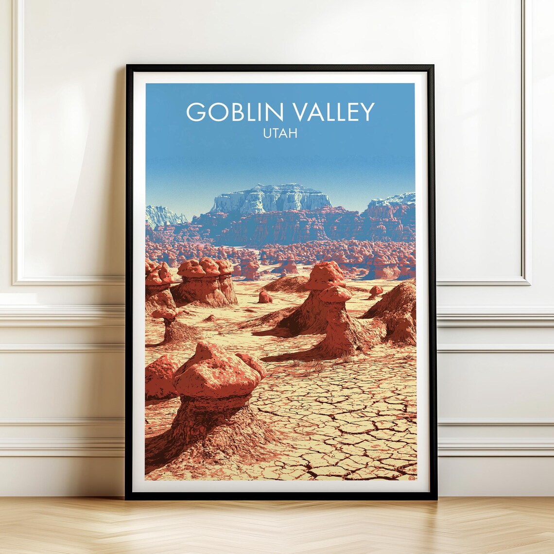 Goblin Valley Utah Desert Hoodoos Travel Landscape Art Poster