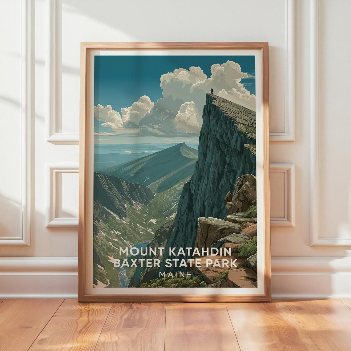 Mount Katahdin Vintage Travel Poster, Baxter State Park