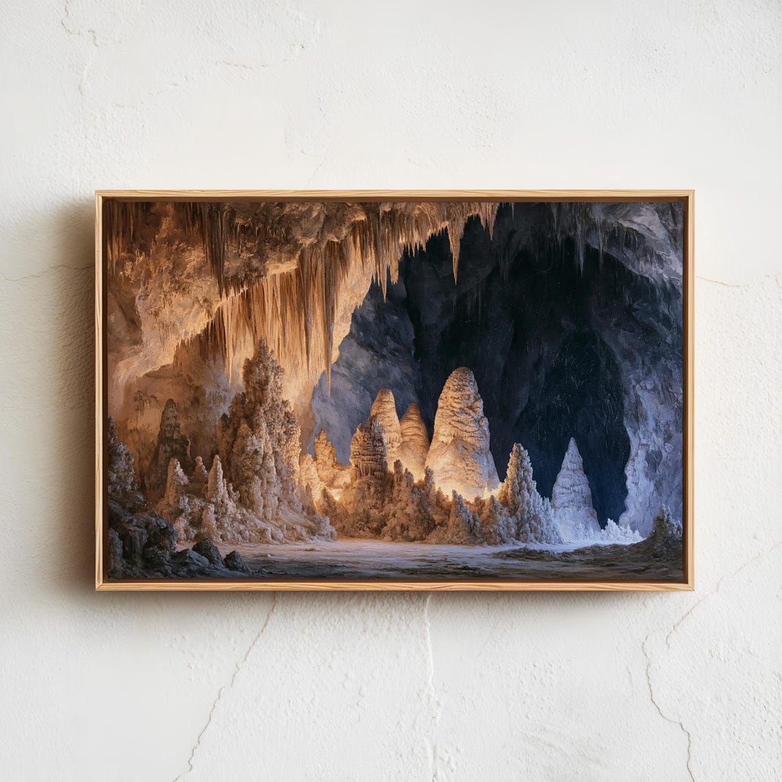 Carlsbad Caverns National Park Stalactite Cave Interior Art Poster