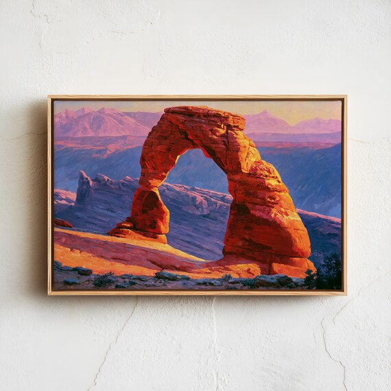 Arches National Park Delicate Arch Sunset Red Rock Desert Poster