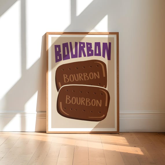 Bourbon Biscuit Fun Gift Poster Print