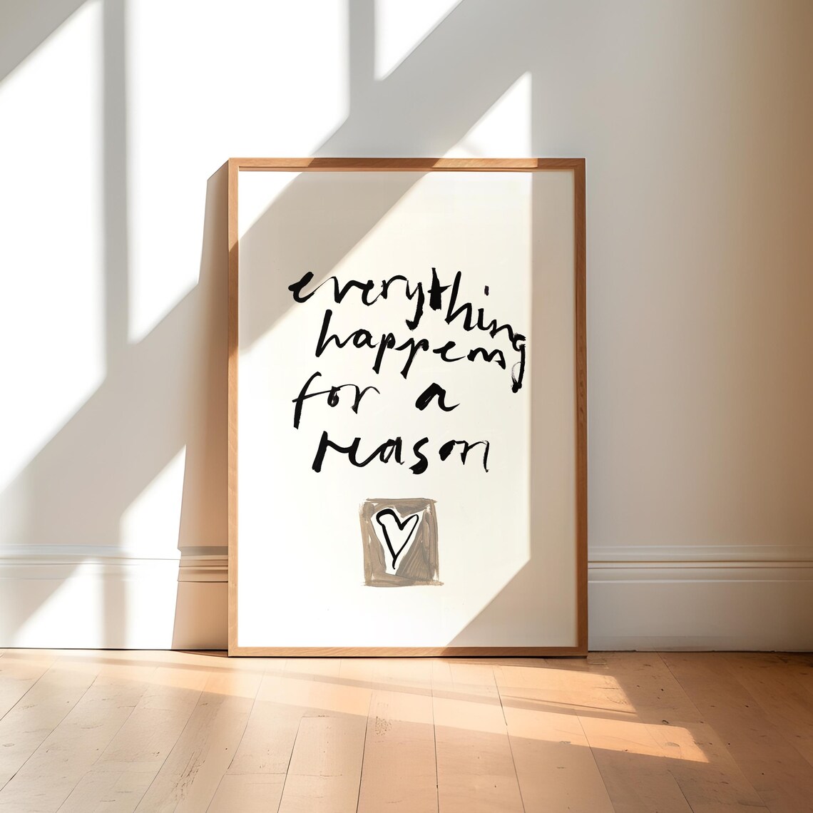 Everything Happens For A Reason Hand Painted Art Print