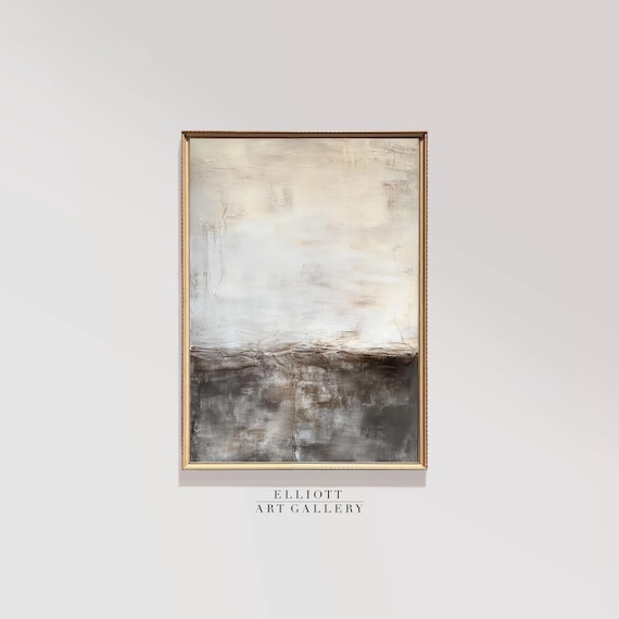 Neutral Abstract Art Textured Print E40